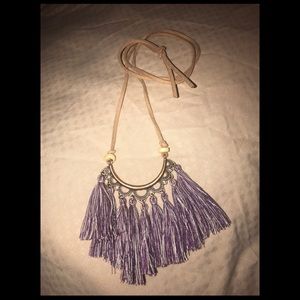 LuLaRoe Tassel Necklace Burgundy